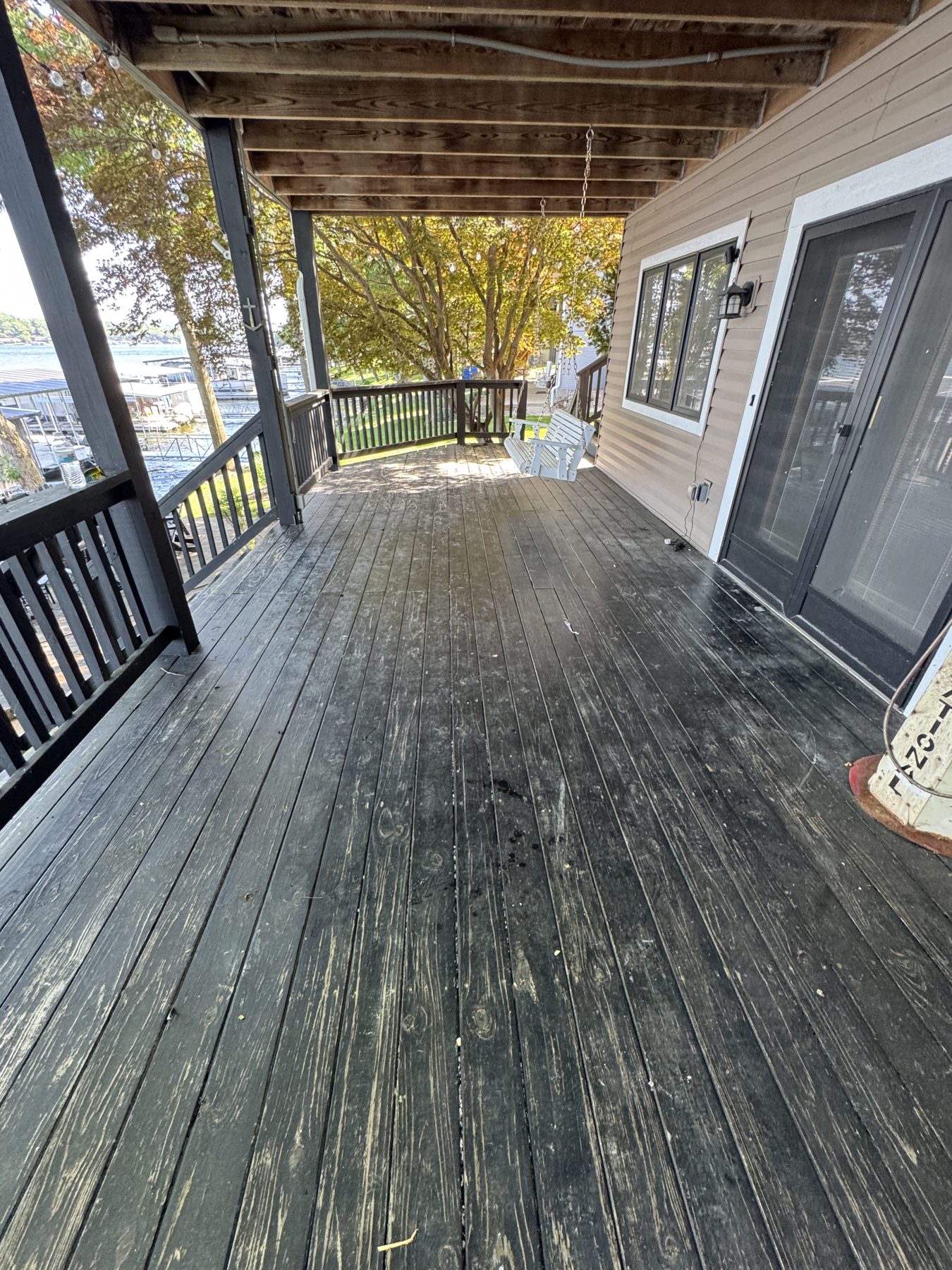 Before: Weathered Decking — TruShine Pressure Washing Socastee